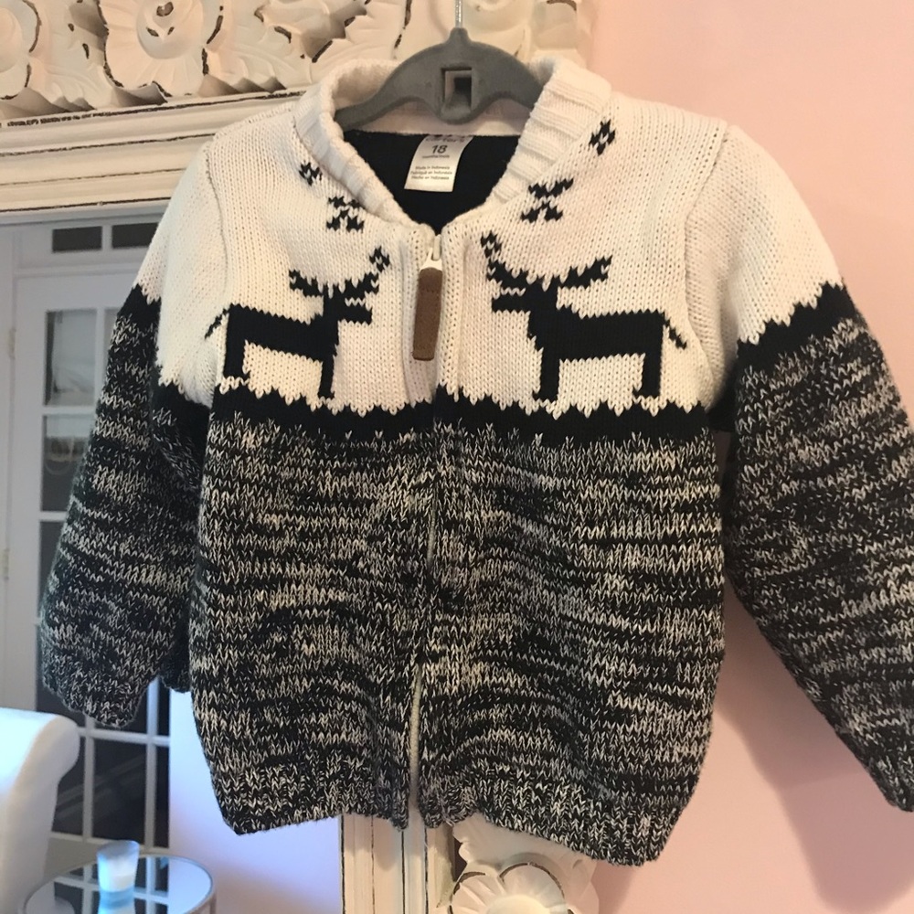 Carters boys zip up sweater